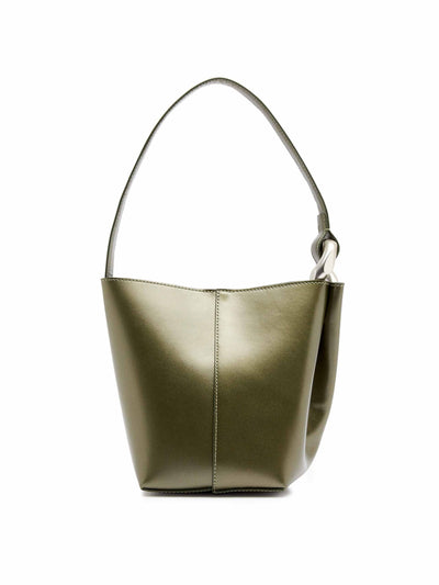 JW Anderson Corner Bucket small leather top handle bag at Collagerie