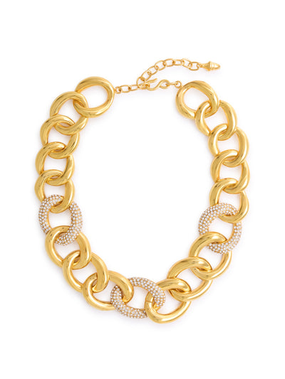 Kenneth Jay Lane Crystal-embellished chain necklace at Collagerie