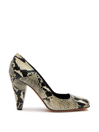 Khaite Cedar 90 python-effect leather pumps at Collagerie