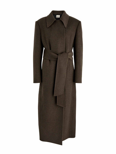 Khaite Lea belted wool coat at Collagerie