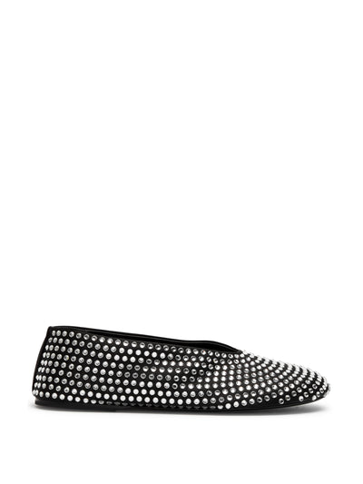 Khaite Marcy crystal-embellished satin ballet flats at Collagerie