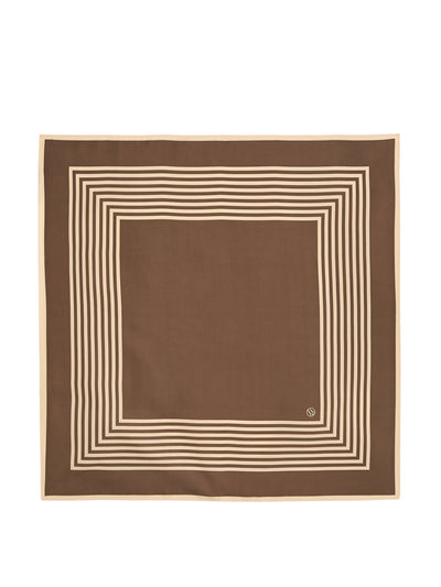 Le Scarf Striped-print silk scarf at Collagerie