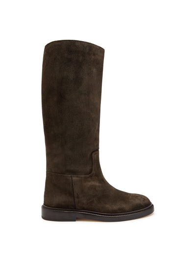 Legres Suede knee-high boots at Collagerie