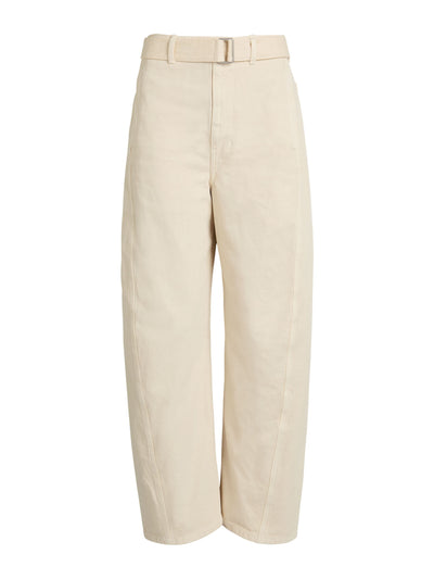 Lemaire Twisted belted denim trousers at Collagerie
