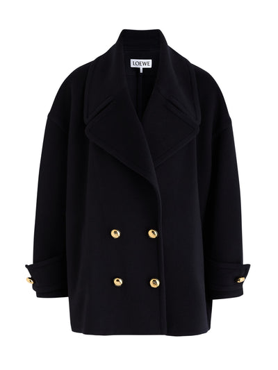 Loewe Double-breasted wool peacoat at Collagerie