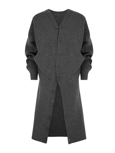 Loewe Draped wool-blend coat at Collagerie