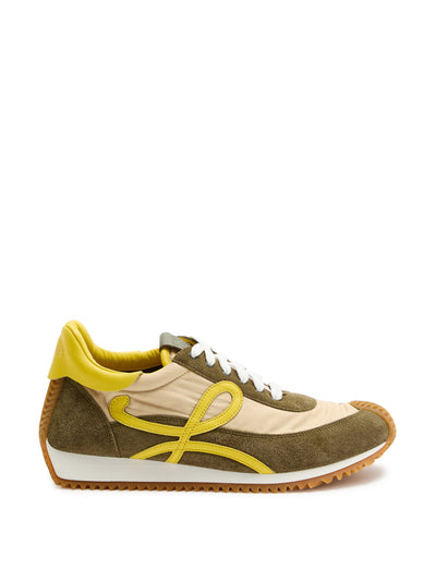 Loewe Flow Runner 2.0 panelled brushed suede sneakers at Collagerie