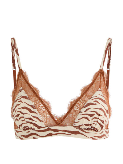 Love Stories Love Lace zebra-print bra at Collagerie