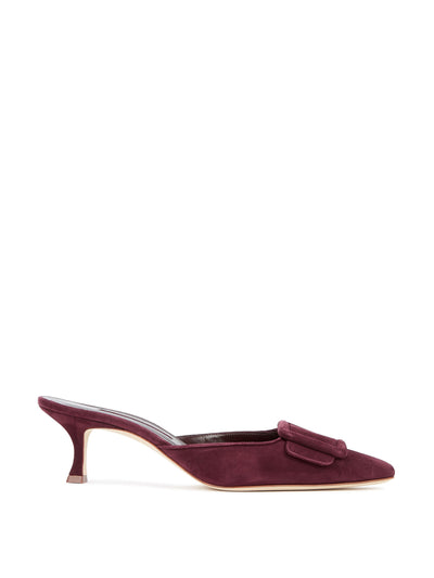 Manolo Blahnik Maysale 50 suede mules at Collagerie