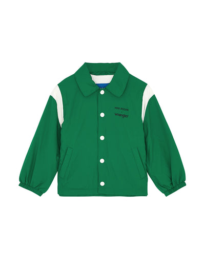 Mini Rodini x Wrangler Green shell jacket at Collagerie