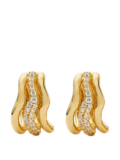 Missoma Molten snow 18ct gold- plated triple small hoop earrings at Collagerie