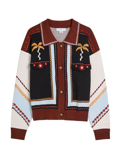 Never Fully Dressed Embroidered knit cardigan at Collagerie
