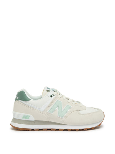 New Balance 574 panelled brushed suede sneakers at Collagerie