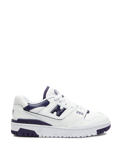 New Balance White and navy 550 leather trainers at Collagerie