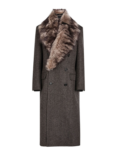 Nili Lotan Edina herringbone wool coat at Collagerie