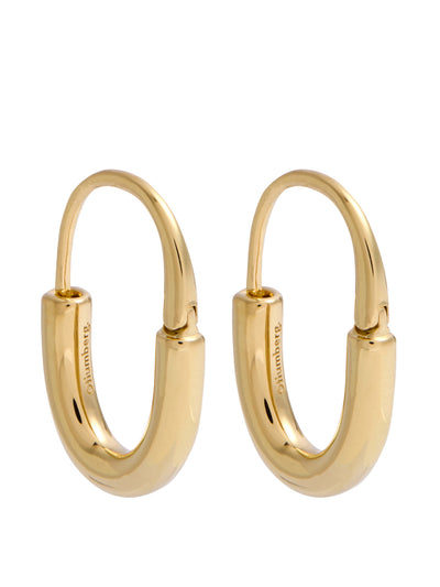 Otiumberg Roscida Oval 14kt gold vermeil hoop earrings at Collagerie