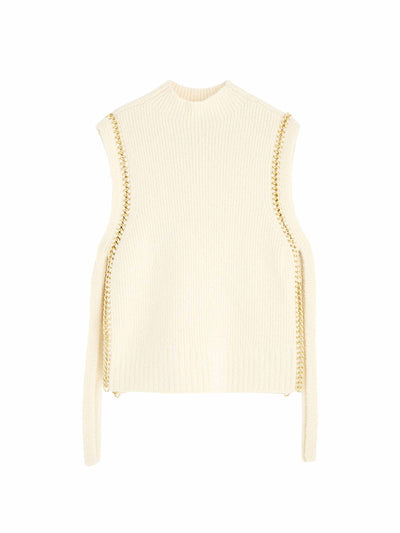 3.1 Phillip Lim Chain-embellished wool-blend vest at Collagerie