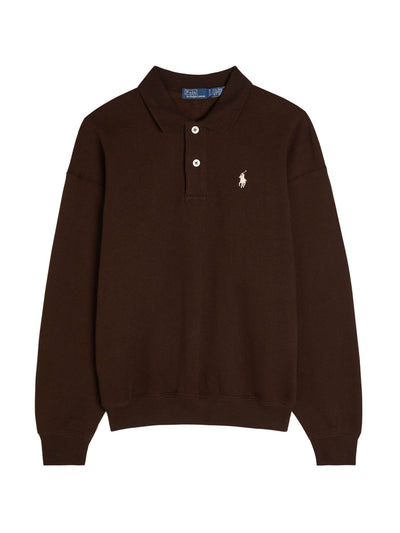 Polo Ralph Lauren Logo-embroidered cotton-blend polo sweatshirt at Collagerie