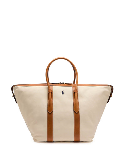 Polo Ralph Lauren Logo-embroidered extra large canvas tote bag at Collagerie