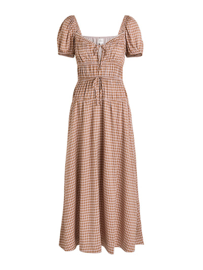 Reformation Rhett checked woven midi dress at Collagerie