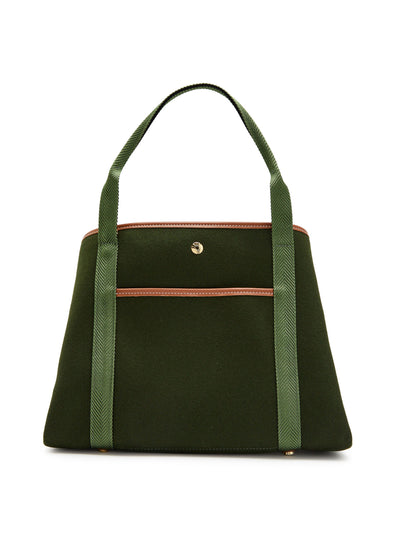 Rue De Verneuil Traversée M Pocket wool tote bag at Collagerie