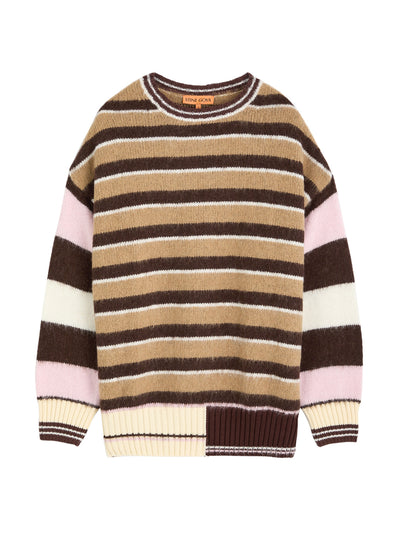 Stine Goya Striped brushed-knit jumper at Collagerie