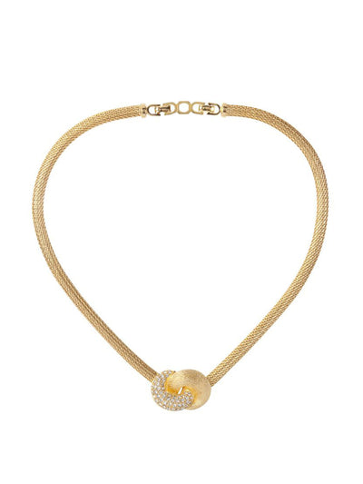 Susan Caplan 1980s Vintage Christian Dior Love Knot Necklace at Collagerie