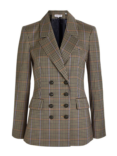 Veronica Beard Claude Dicky plaid stretch-wool blazer at Collagerie