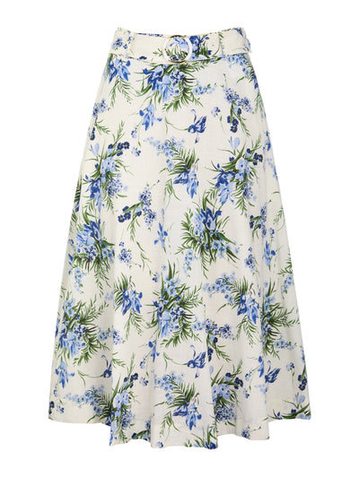 Veronica Beard Arwen floral-print cotton midi skirt at Collagerie