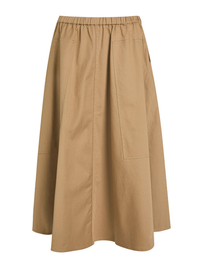 Vince Stretch-cotton poplin midi skirt at Collagerie