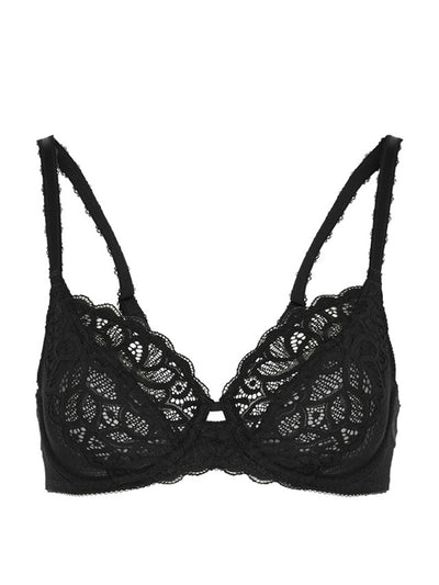 Wacoal Raffine black lace underwired bra at Collagerie