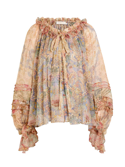 Zimmermann Rebellion floral-print silk blouse at Collagerie