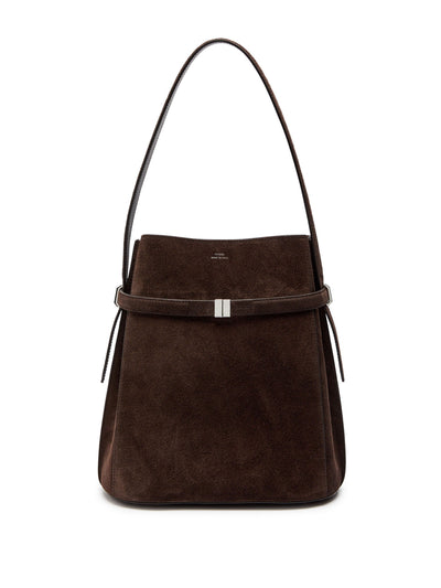 Totême Belted suede bucket bag at Collagerie