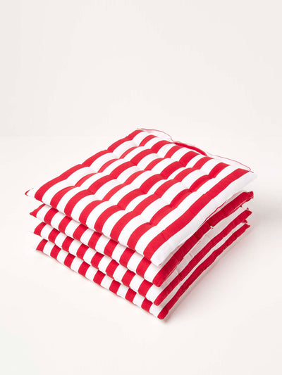 Homescapes Red and white striped cushion pads (set of four) at Collagerie