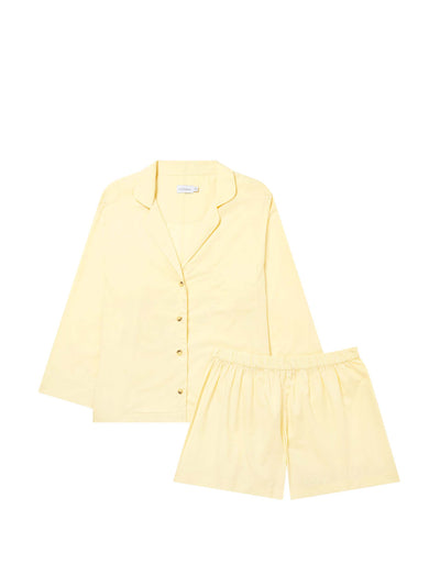 Honna Relaxed pale yellow pyjama shorts set at Collagerie