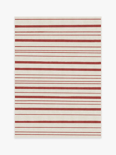 Ruggable Red striped rug at Collagerie