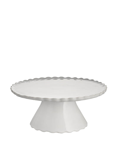 Hudson Home White stoneware cake stand at Collagerie