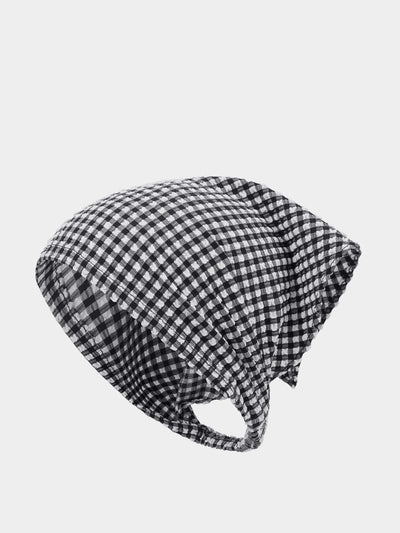Hunza G Sofia gingham headscarf at Collagerie