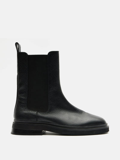 Hush Black leather chelsea boot at Collagerie