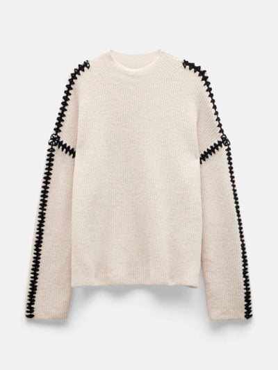 Hush Contrast stitch jumper at Collagerie