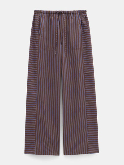 Hush Cotton stripe pull on trousers at Collagerie