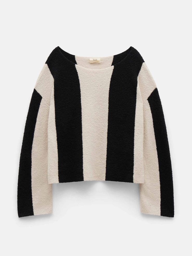 Everlee striped boat neck cotton jumper Clothing Hush    - Collagerie