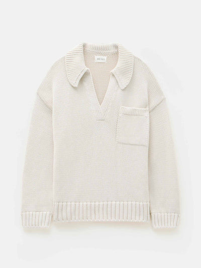 Hush Knitted-cotton jumper with pocket at Collagerie