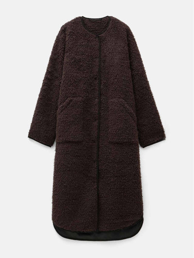 Hush Longline faux fur coat at Collagerie