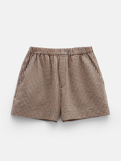 Hush Margot cotton gingham boxer shorts at Collagerie