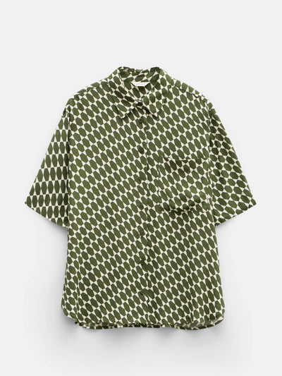 Hush Shia print short sleeve relaxed shirt at Collagerie