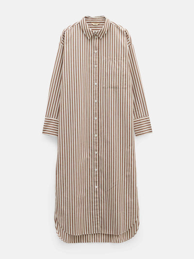 Hush Sahra midi stripe shirt dress at Collagerie