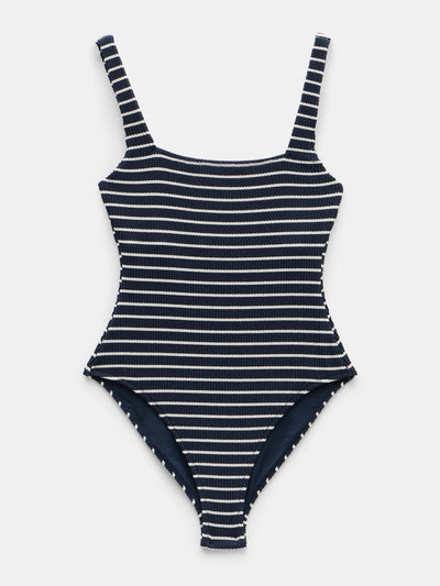 Hush Lola stripe scoop swimsuit at Collagerie