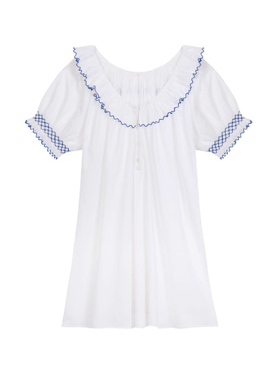 If Only If White cotton nightdress at Collagerie