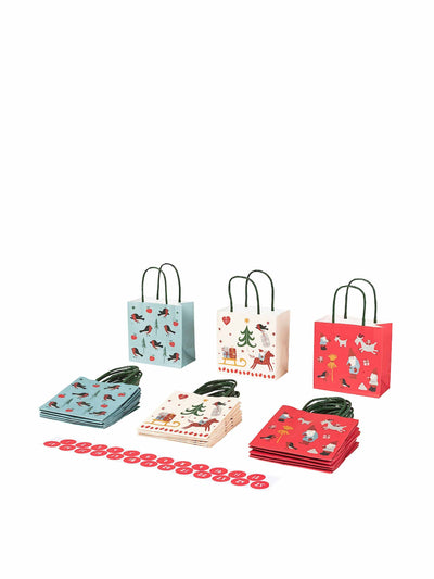 Ikea Christmas pattern mixed gift bags at Collagerie